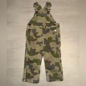 Hanna Andersson Green Camouflage Overalls